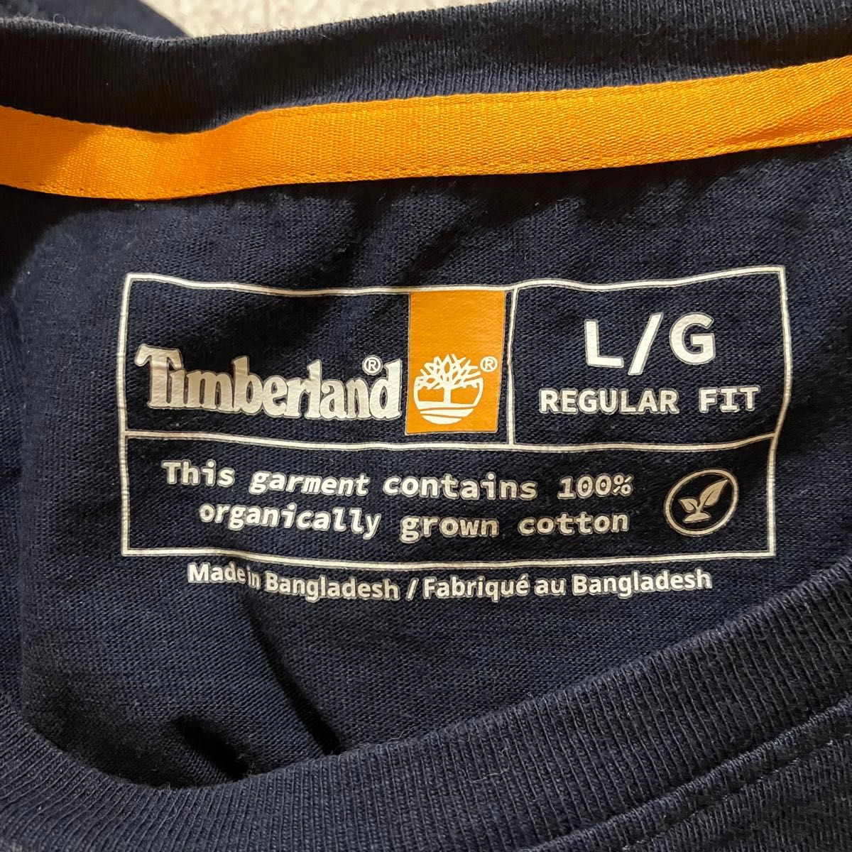 ティンバーランド Tシャツ Timberland メンズ Lサイズ 古着 ネイビー 半袖Tシャツ