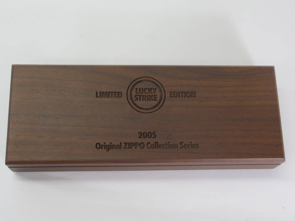 D46〇※希少 LUCKY STRIKE 2005 Original ZIPPO Collection Series (未着火あり)ジッポー3点 木箱入り 懸賞品 ラッキーストライク 喫煙具 の画像10