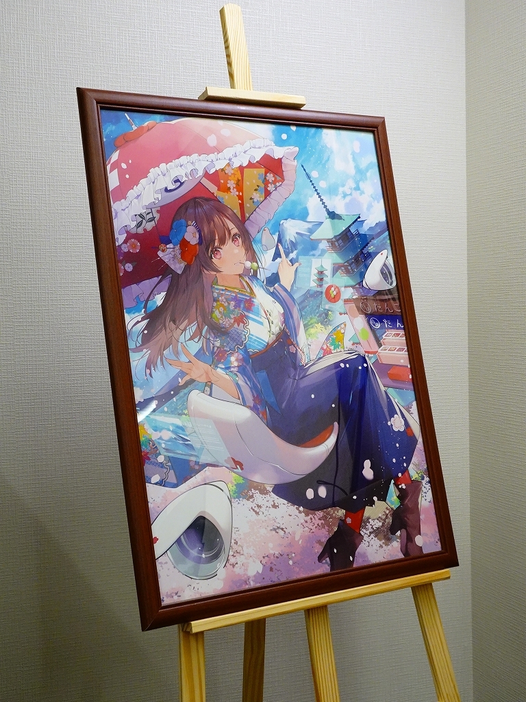 xrH01 【同梱不可】necomi 複製原画「遊覧飛行未来図」 絵師100人展 11_画像1