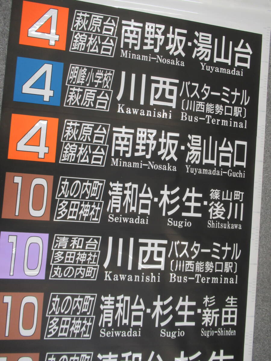 M21　【方向幕】阪急バス 清和台・猪名川営業所 後幕　幕巾1,463 本数66_画像2