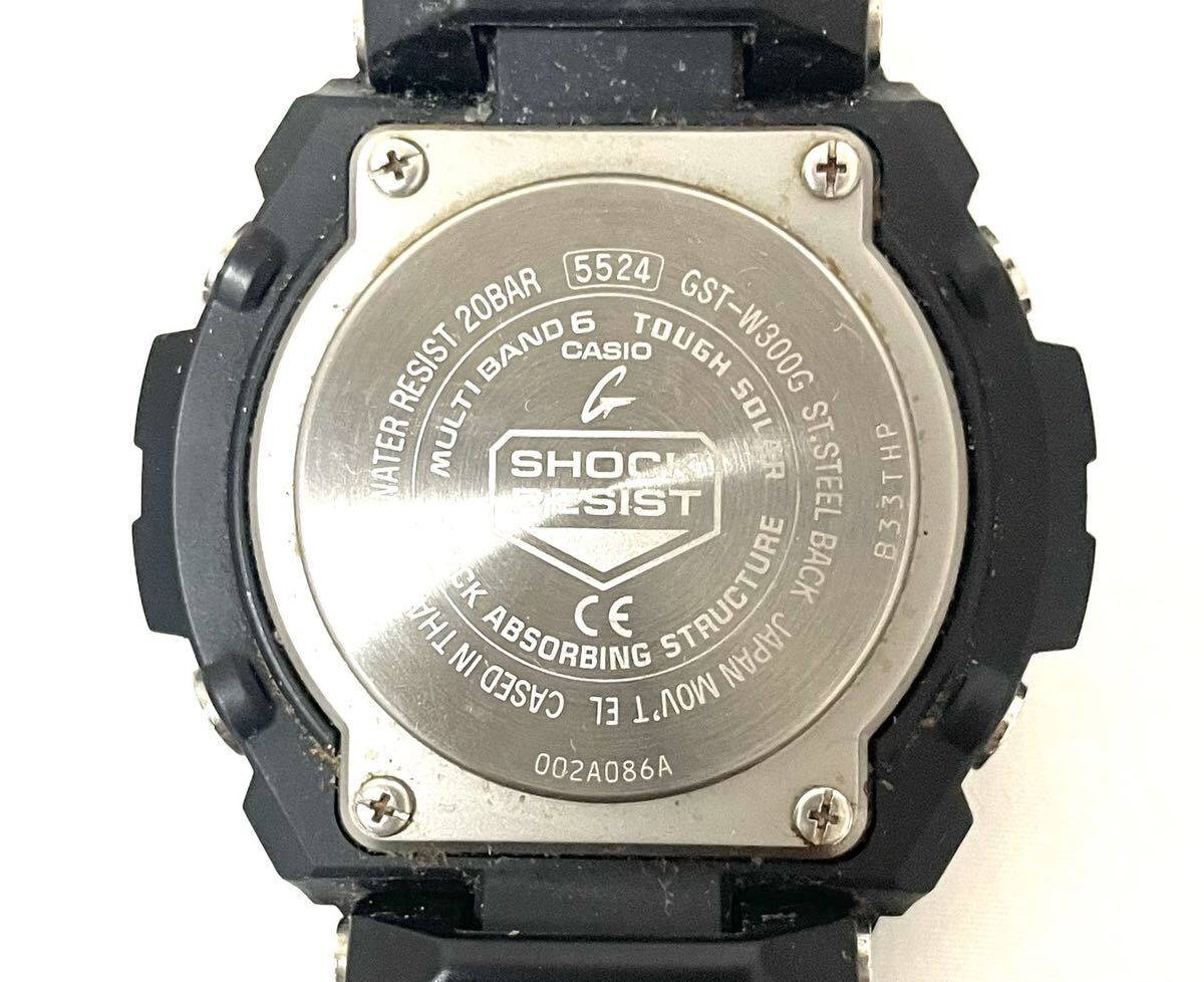 CASIO カシオ ソーラー腕時計 G-SHOCK Gショック G-STEEL Gスチール 電波ソーラー GST-W300G ブラック _画像3