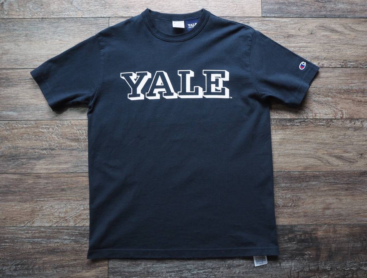 CHAMPION チャンピオン T1011 アメリカ製 C5-P301 'YALE' ロゴTシャツ M ヘビーウエイトコットンの画像3