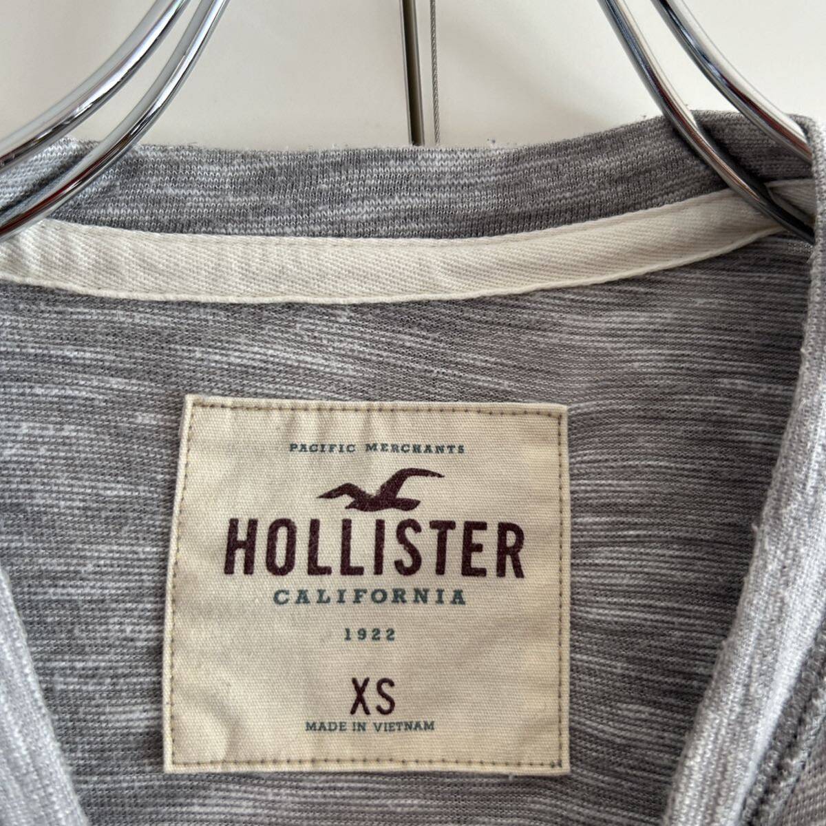 HOLLYSTER Hollister Henley neckline cut and sewn XS gray used processing old clothes 