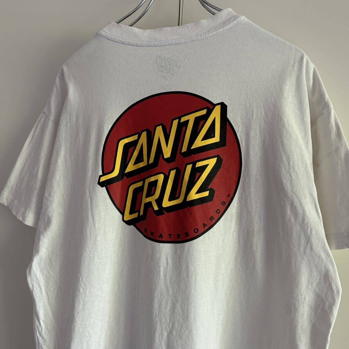 SANTA CRUZ サンタクルーズ ロゴTシャツ フリーサイズ バックプリント ストリート sk8 古着の画像1