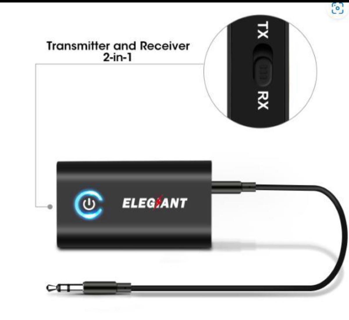 Bluetoothトランスミッター レシーバー ELEGIANT BTI-030 小型軽量