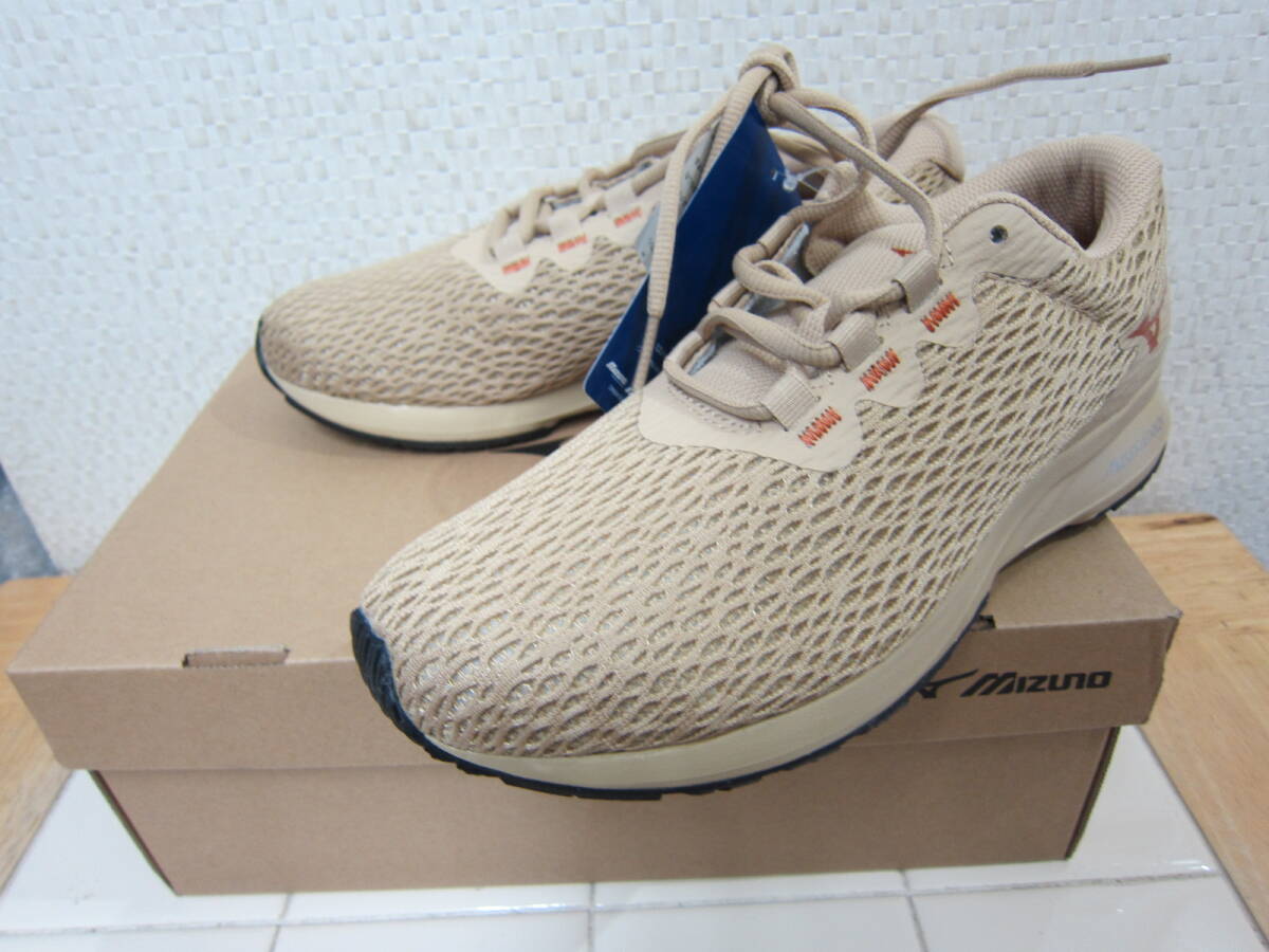  new goods box attaching mizuno Mizuno ME-03 B1GE215249 walking shoes sneakers 26.5cm beige E2403D