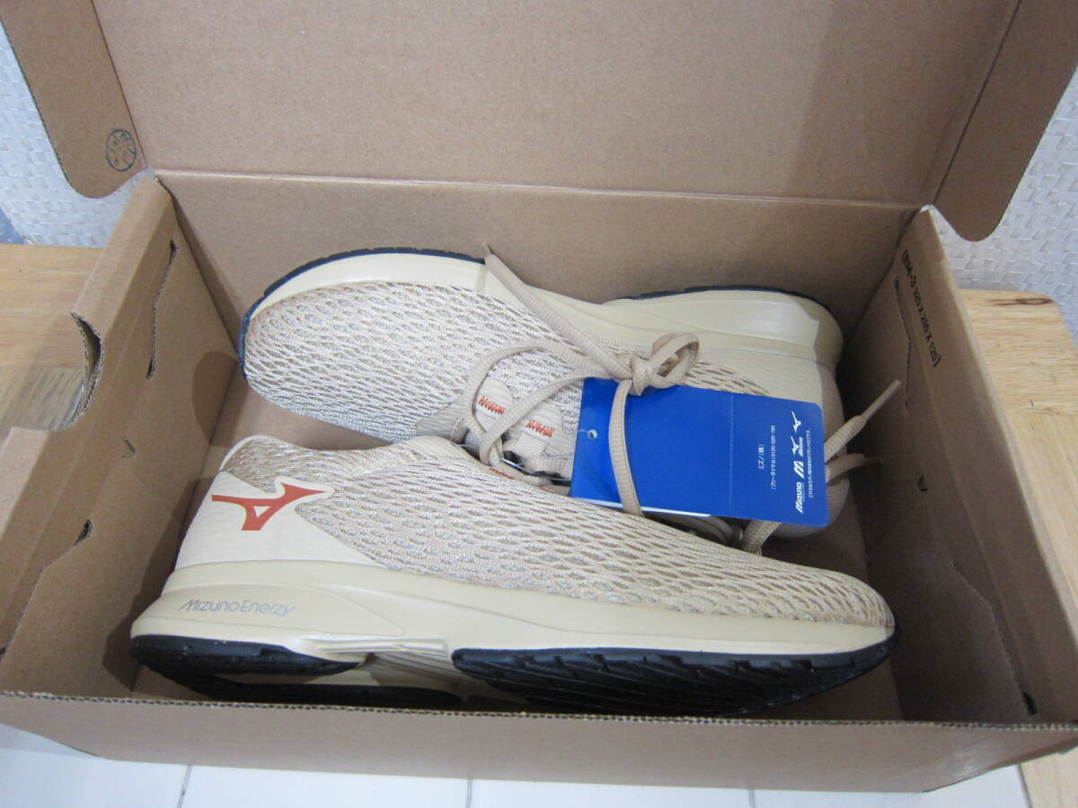  new goods box attaching mizuno Mizuno ME-03 B1GE215249 walking shoes sneakers 26.5cm beige E2403D