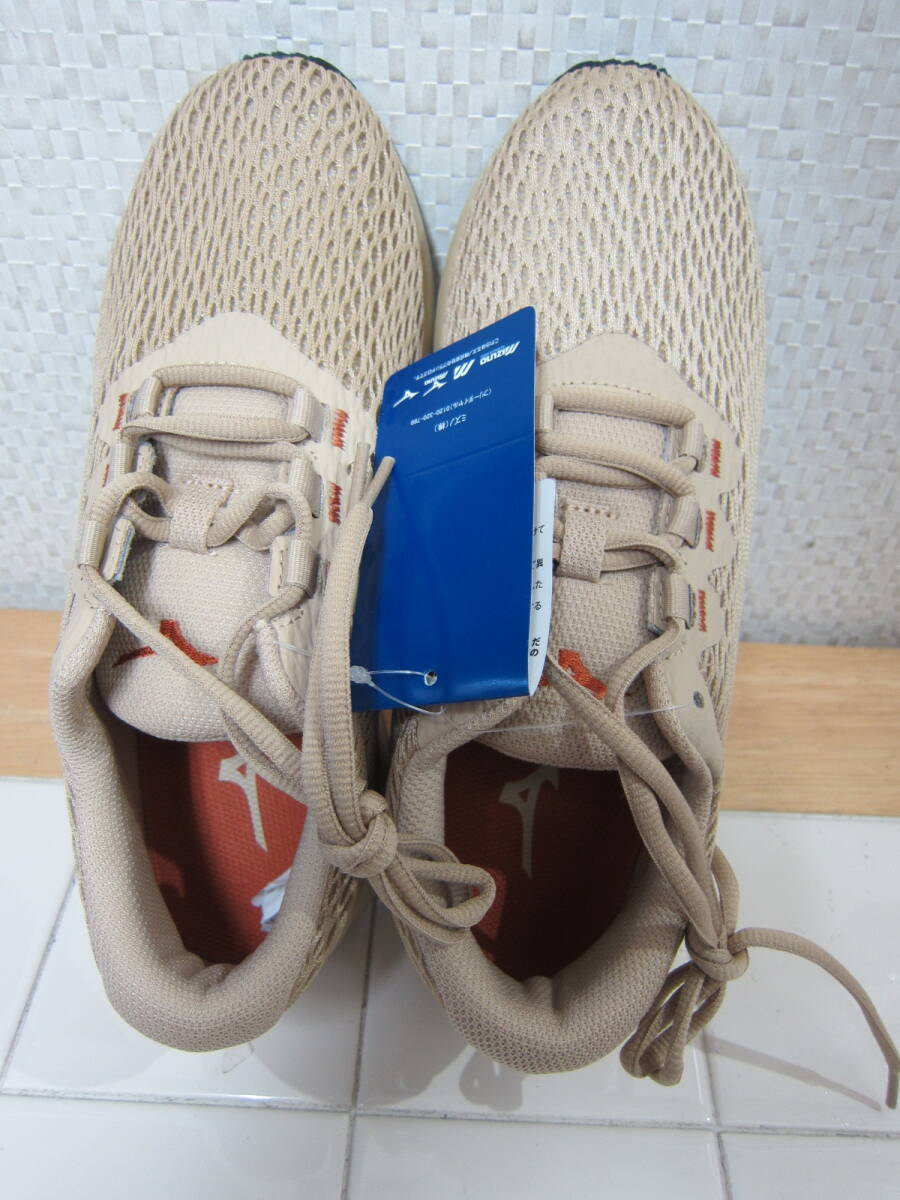  new goods box attaching mizuno Mizuno ME-03 B1GE215249 walking shoes sneakers 26.5cm beige E2403D