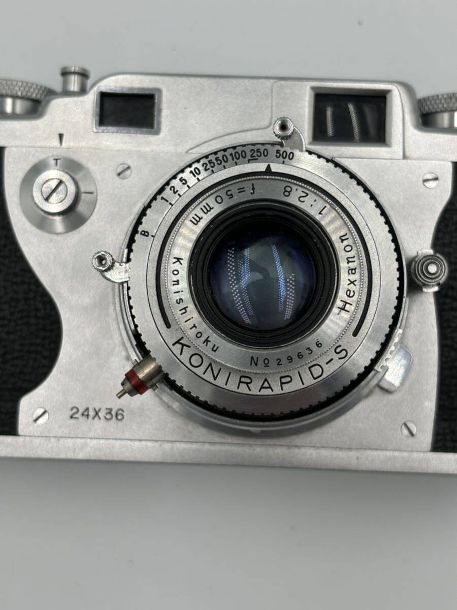  コニカ Konica II 24x36 Hexanon 50mm F2.8 レンジファインダー カメラ s5568 シャッターOK ⑥の画像6