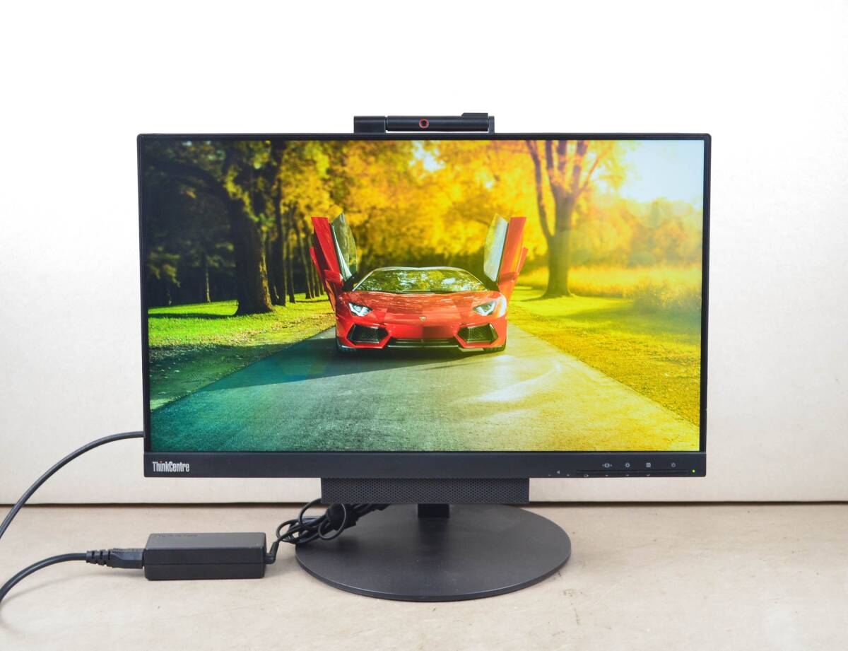 超狭額ベゼル　LENOVO　21.5型ワイド　TIO22Gen3　フルHD　Webカメラ搭載　HDMI　IPSパネル　回転・従型表示　LED　ディスプレイ　⑧_画像1