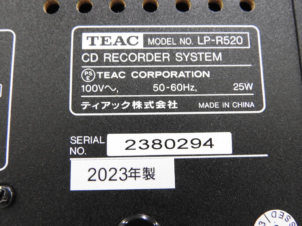 * TEAC Teac LP-R520 2023 year made cassette player attaching CD recorder box attaching * unused goods *