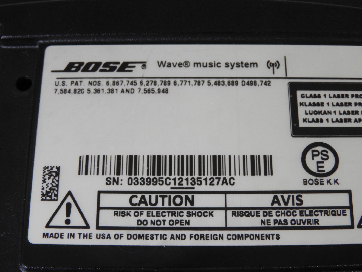 * BOSE Bose WAVE Music System CD player * used *