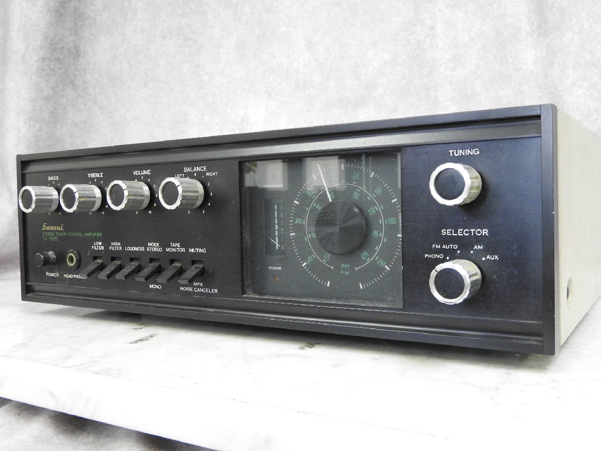 ☆ SANSUI サンスイ ステレオチューナーコントロールアンプ TC-505 ☆ジャンク☆_画像3