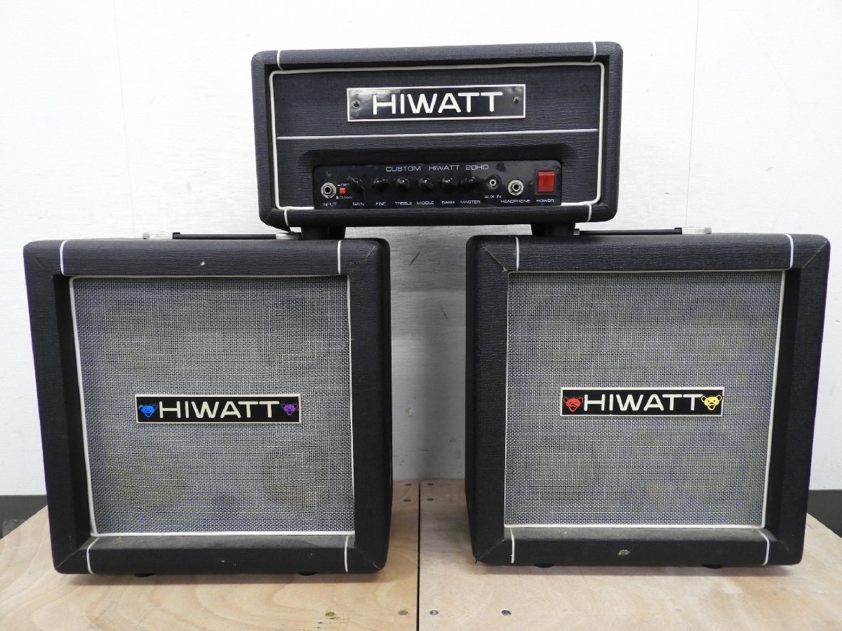 ☆ HIWATT ハイワット CUSTOM HIWATT 20HD / HW-405SE×2 3台セット ギターアンプ ヘッド＆キャビネット ☆中古☆_画像1