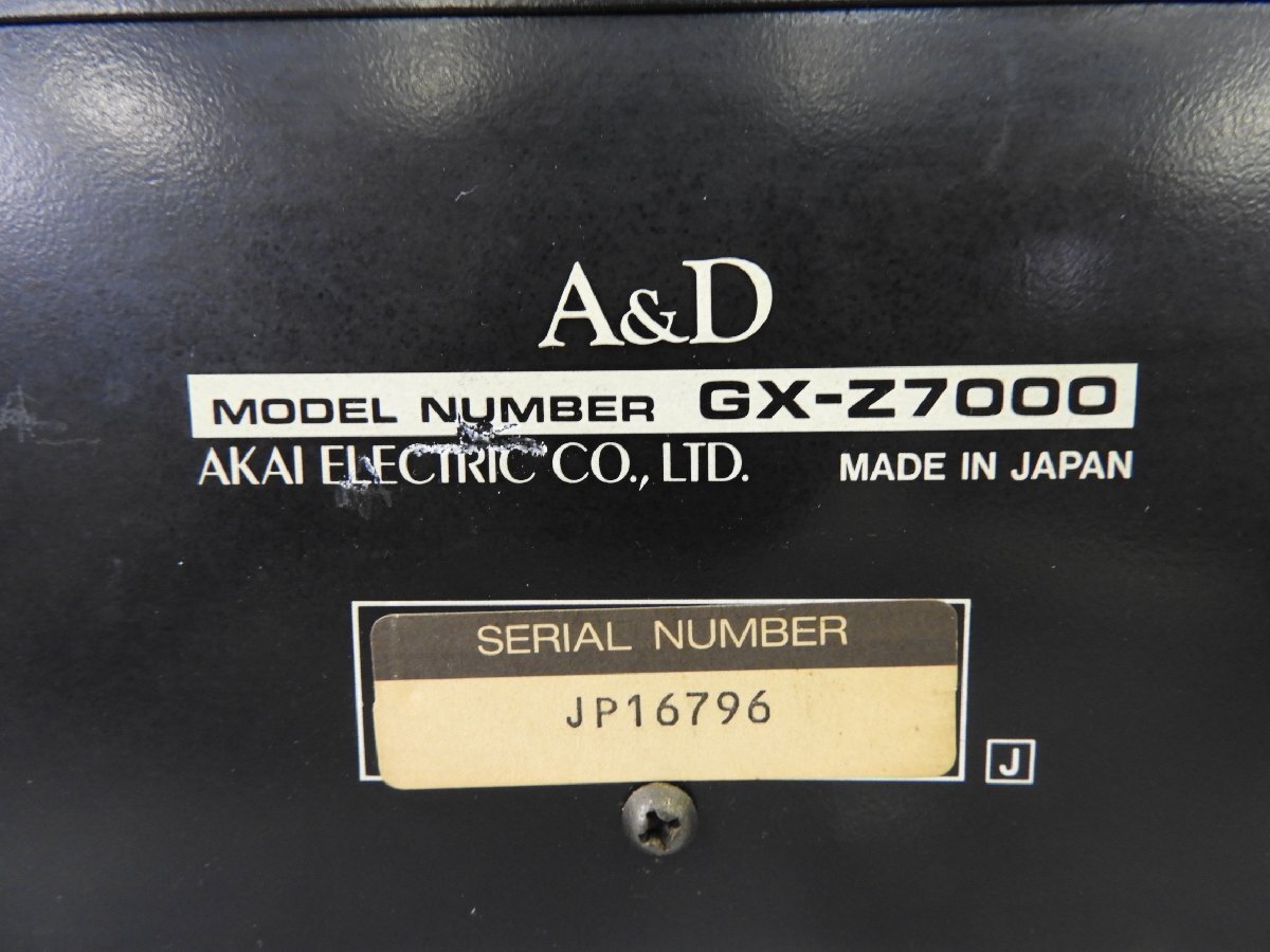 ☆ A&D GX-Z7000 カセットデッキ ☆ジャンク☆_画像8