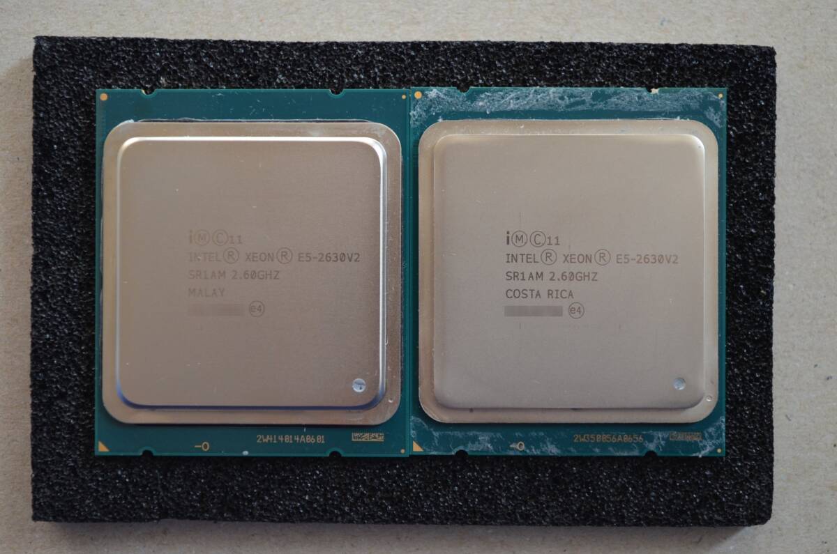 Intel XEON E5-2630 V2 2.60GHz 2 piece set operation verification settled 