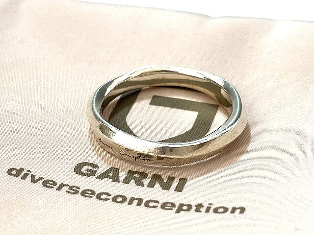 1円～ 中古 GARNI&Co. ガルニ ウェーブリング 約18号 SV925刻印 シルバー 服飾小物 アクセサリー メンズの画像1