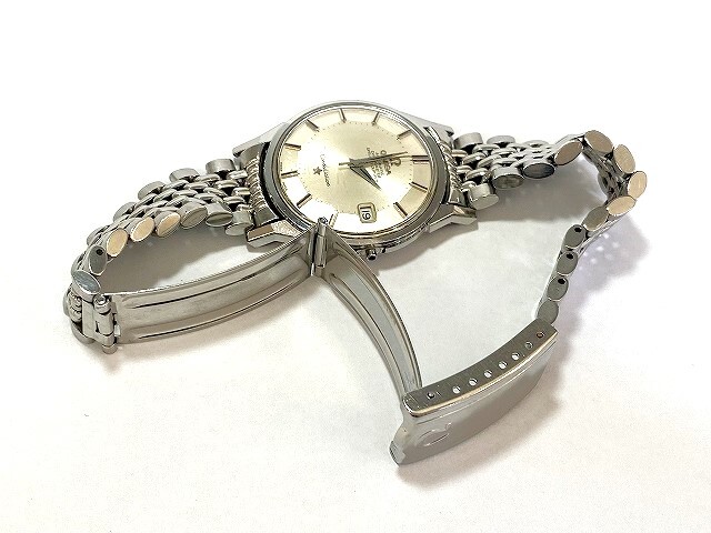 1 jpy ~ used with special circumstances OMEGA Omega Constellation Chrono meter 12 angle 168.005 Cal.561 SS silver face men's wristwatch self-winding watch 