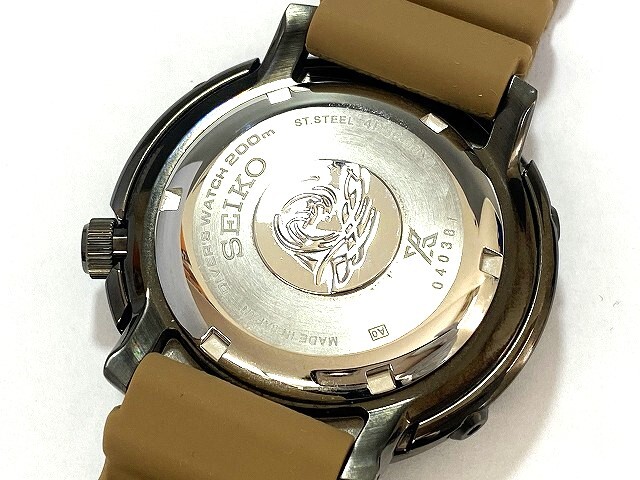 1円～ 中古 駆動OK SEIKO セイコー プロスペックス ダイバースキューバ 200m 4R36-08X0 SS 3針 ベージュ文字盤 メンズ 腕時計 自動巻きの画像10