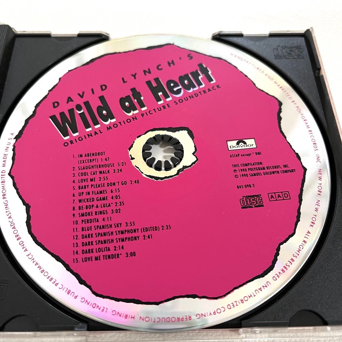 ワイルド・アット・ハート CDオリジナルサウンドトラック　デビッドリンチ作品　ニコラスケイジ　Wicked Game ローラダーン