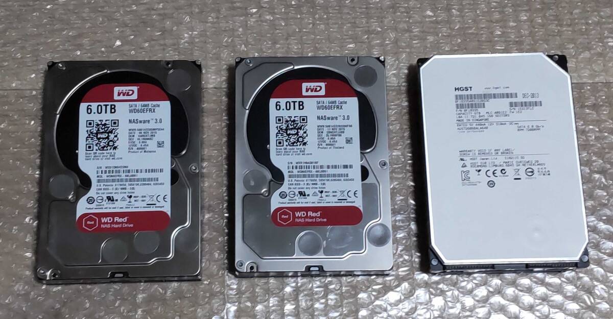 【ジャンク品】3.5インチ HDD 6TB 3個セット ハードディスクドライブ 1円スタートの画像1