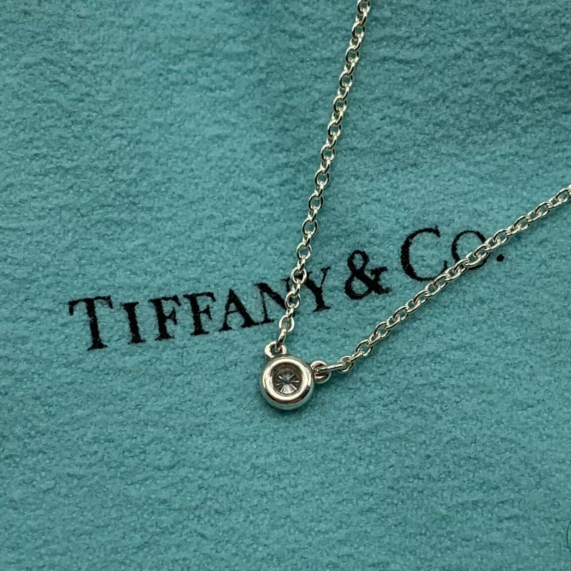 ◇【売り切り】Tiffany&Co.（ティファニー）エルサペレッティ バイザヤード シルバーネックレス 925の画像2