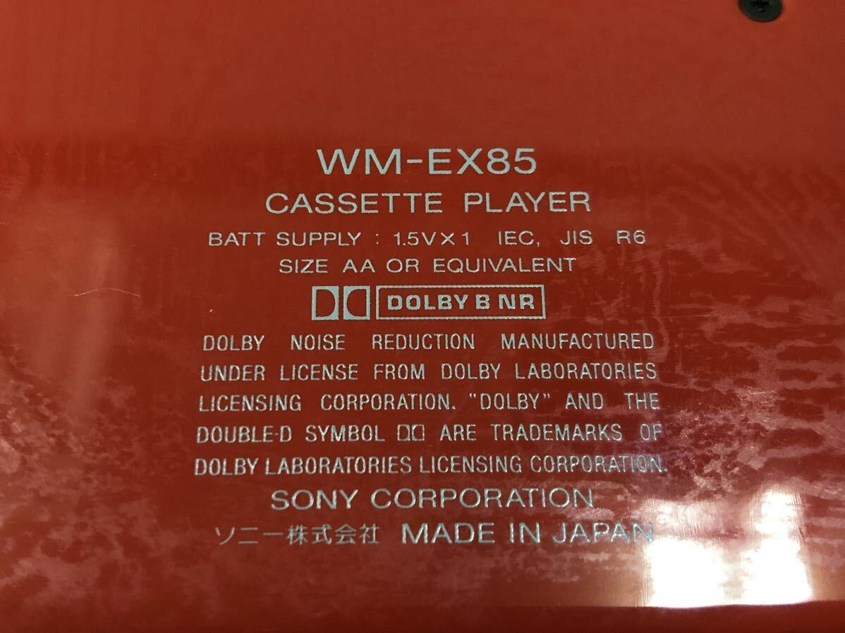 ◆【売り切り】SONY ソニー WALKMAN ウォークマン ポータブルカセットプレーヤー WM-EX85の画像7