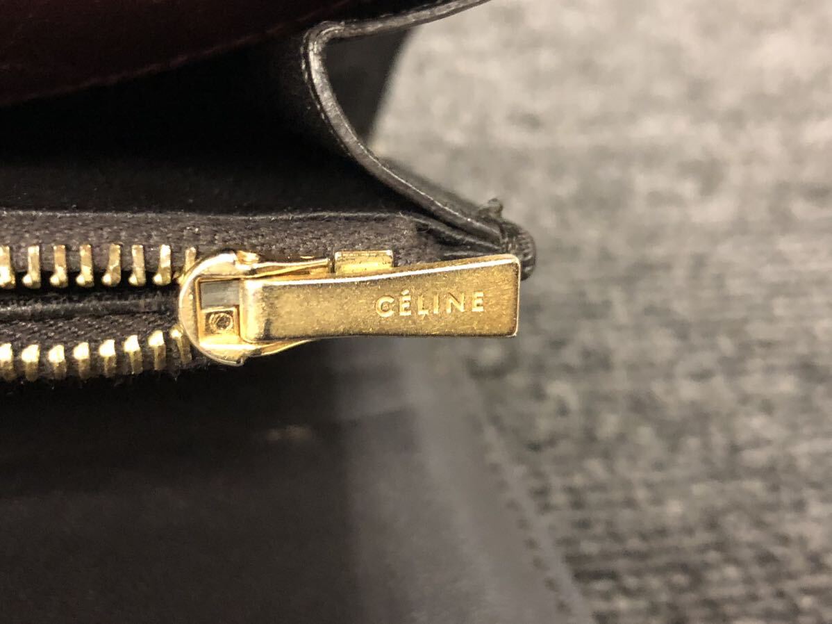 ■【売り切り】CELINE セリーヌ レザー 三つ折り 長財布 の画像9