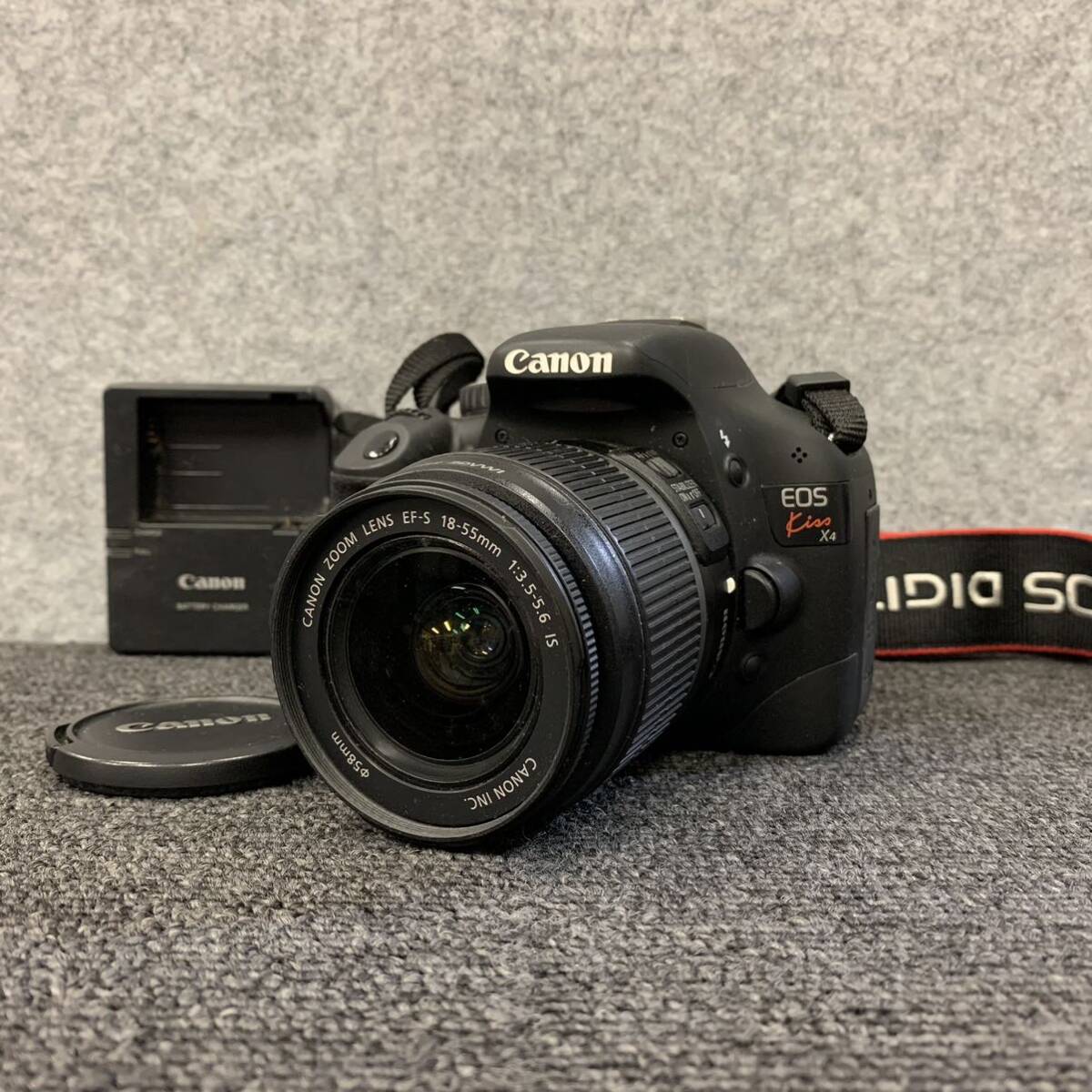 ◇【売り切り】Canon（キヤノン）デジタル一眼レフカメラ EOS Kiss X4 CANON ZOOM LENS EF-S 18-55mm f3.5-5.6 ISの画像1