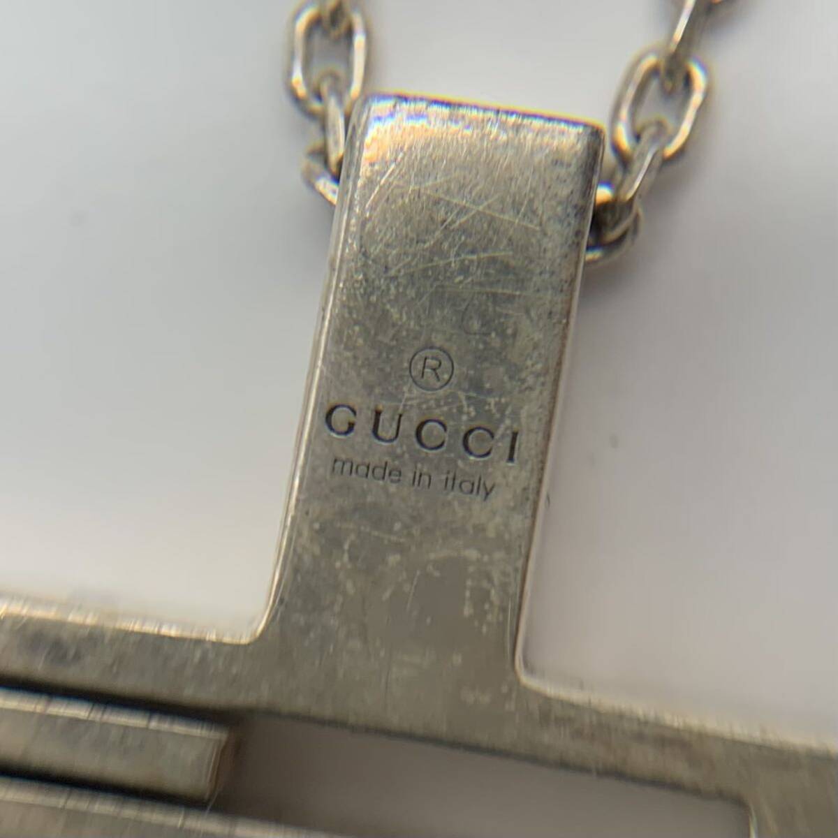 *[ распродажа ]GUCCI( Gucci ) cut наружный G Cross серебряный колье Ag925