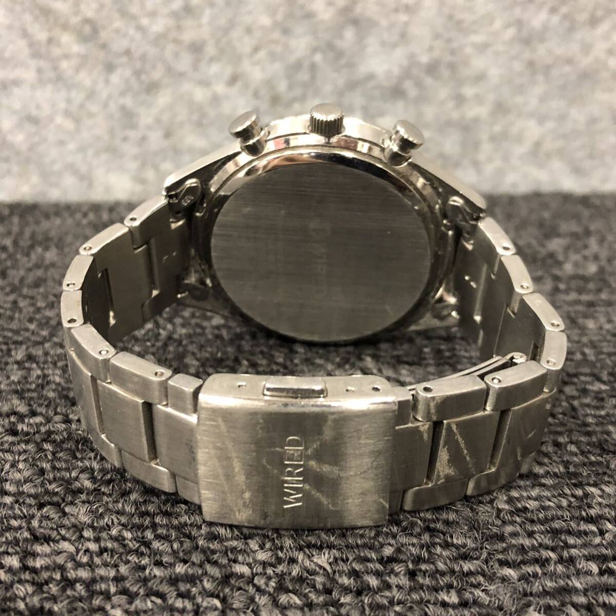★【売り切り】SEIKO セイコー WIRED ワイヤード クロノグラフ クォーツ アナログ 腕時計 7T92-0SM0 ※稼働品の画像5