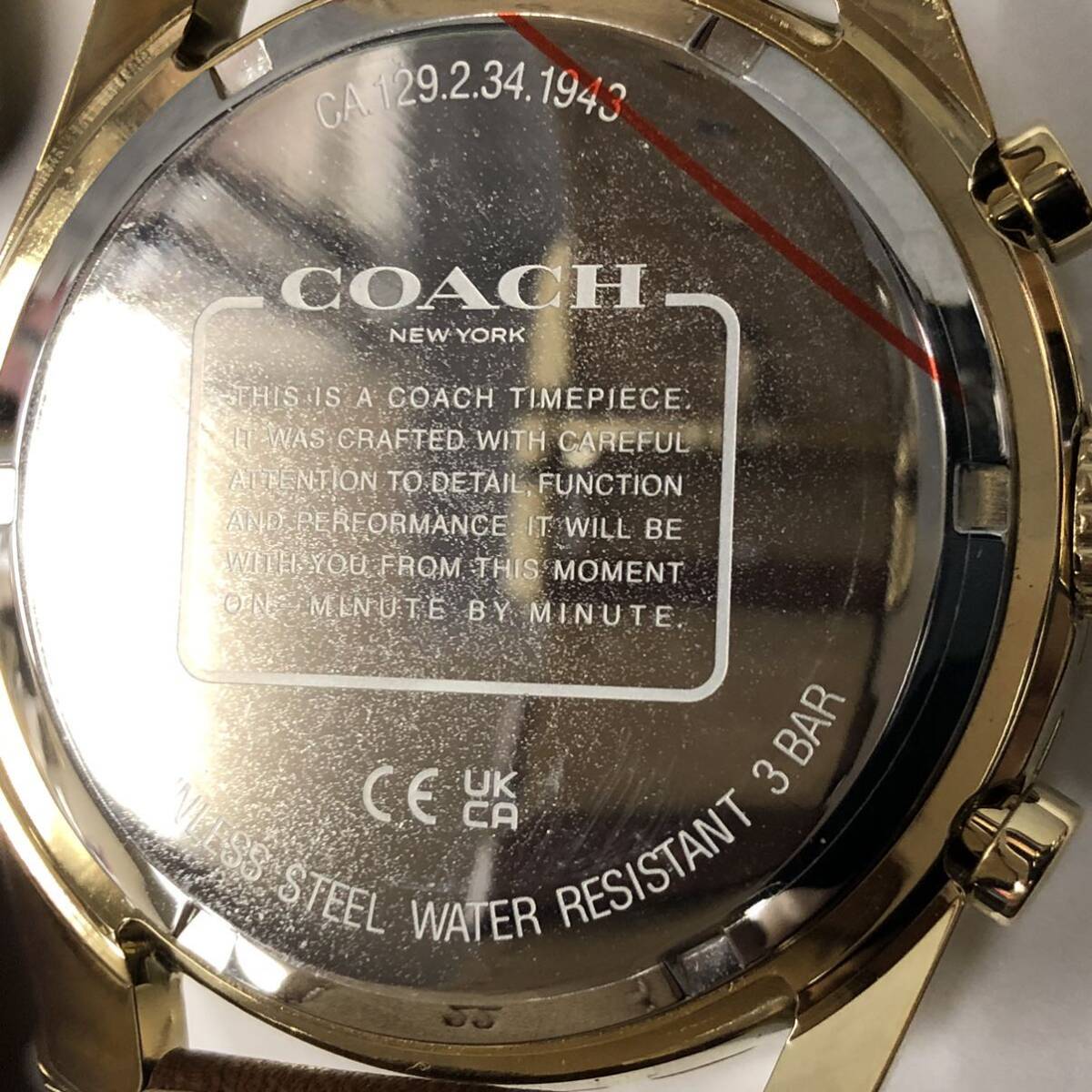 ■【売り切り】COACH コーチ プレストンウォッチ クォーツ クロノグラフ 腕時計 CA 129.2.34.1943 ※稼働_画像7