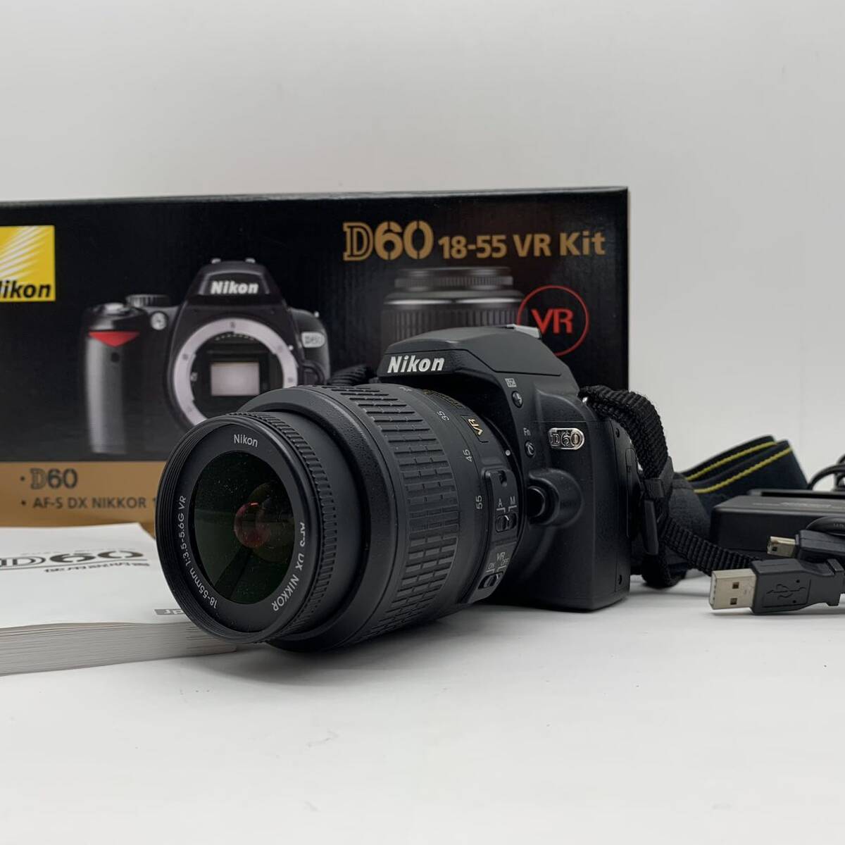 ◇【売り切り】Nikon（ニコン）デジタル一眼レフカメラ D60 NIKON AF-S DX NIKKOR 18-55mm f3.5-5.6G VR_画像1