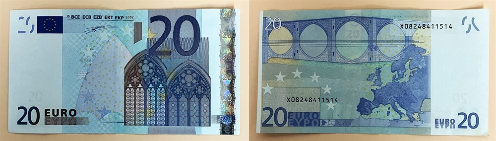 * euro note * old euro note (5~20 euro ) total 14 sheets (205 euro ) 1 set *tz943