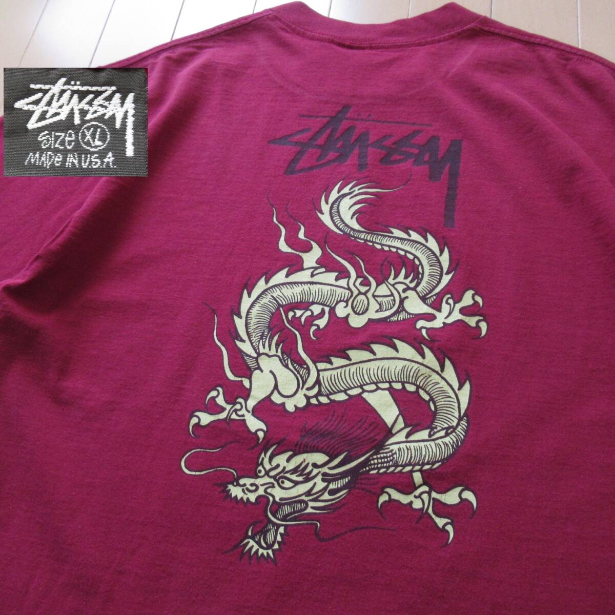 即決送込 XL 80s USA製 STUSSY ドラゴン old oldstussy オールド 即決送込 XL 80s USA製 STUSSY ドラゴン old oldstussy オールド