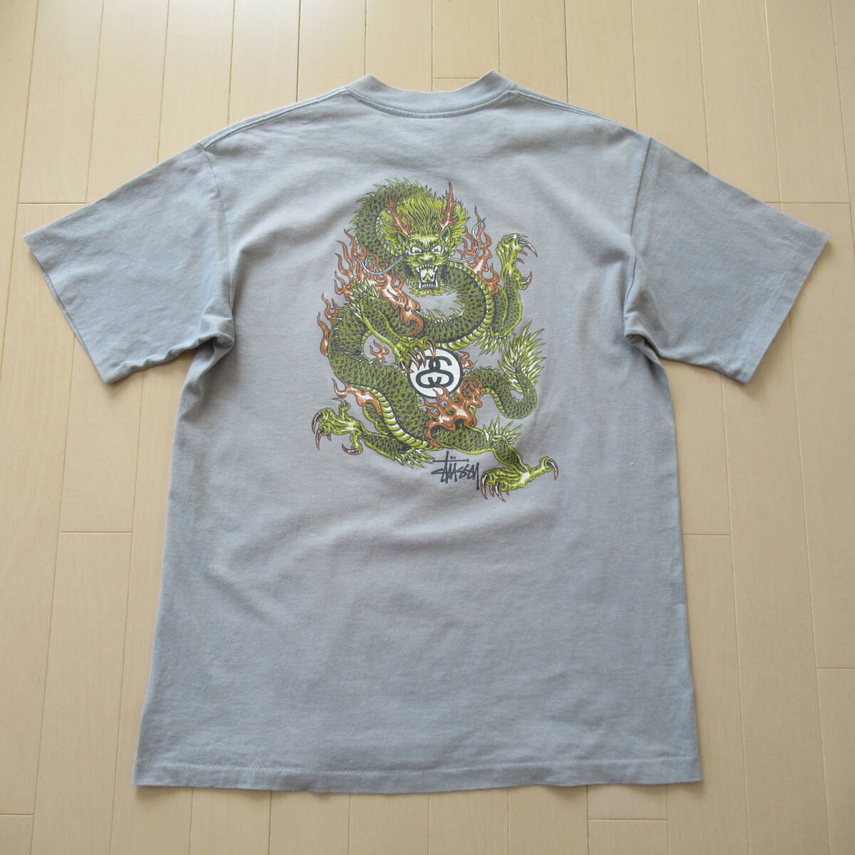 即決送込 L 90s 2nd ドラゴン STUSSY USA製 T-shirt Tee 半袖 即決送込 L 90s 2nd ドラゴン STUSSY USA製 T-shirt Tee 半袖