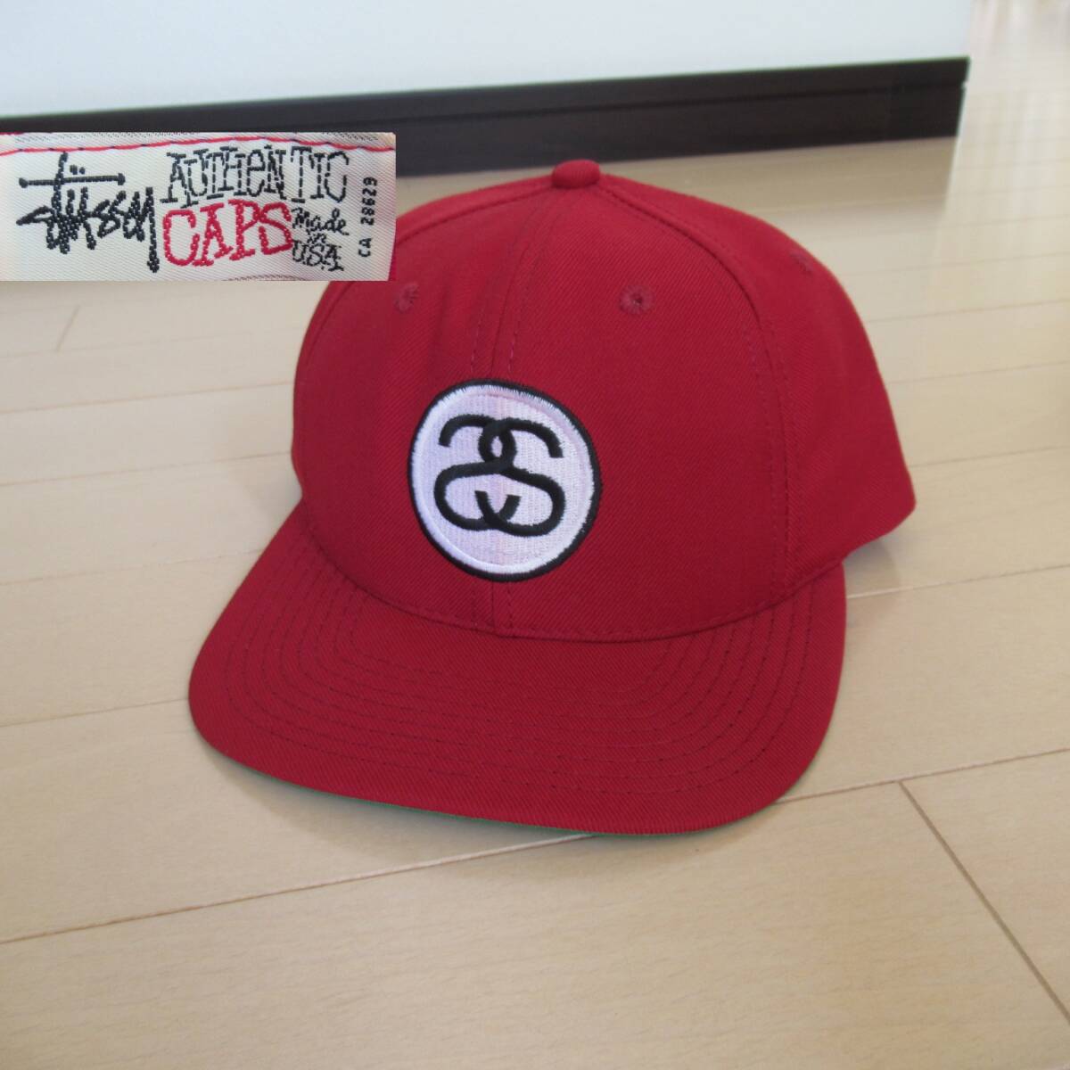 ★即決送込★デッドストック 90s USA製 白タグ OLD STUSSY VINTAGE ステューシー cap オールド シャネルロゴ キャップ ハット 黒タグ 80s_画像1