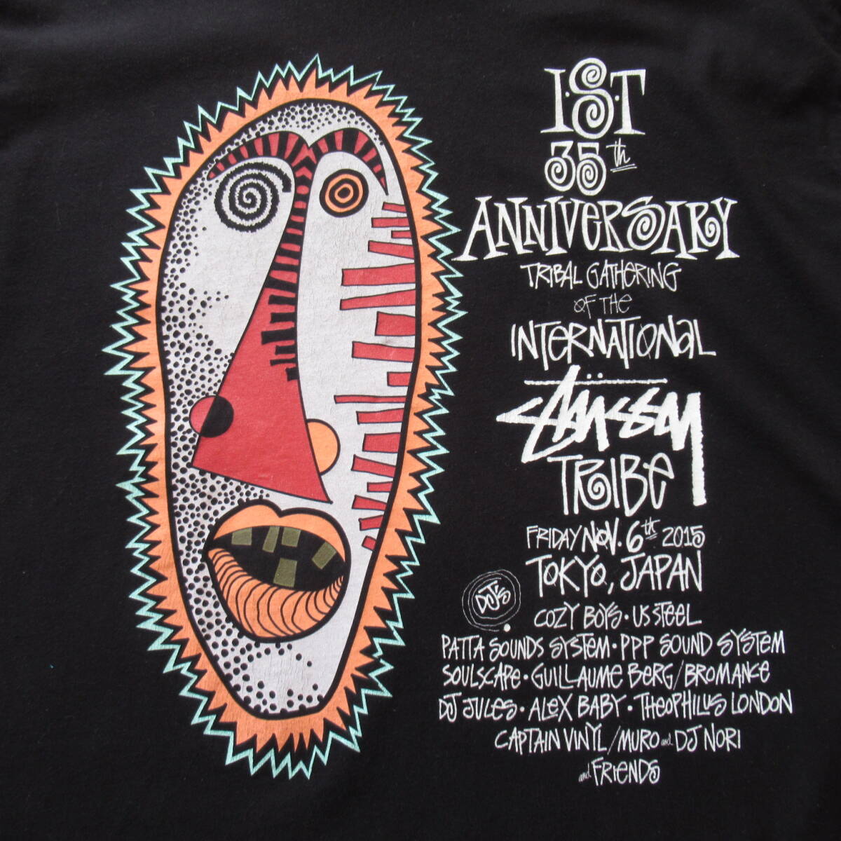 ★即決送込★L 35th anniversary 非売品 STUSSY ゾウリムシ グラフィック T-shirt Tシャツ ステューシー Tee 黒 ロングスリーブ old xl ist_画像1