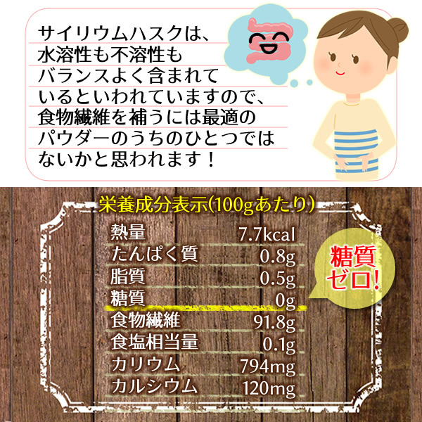 サイリウムハスク220ｇ 食物繊維 オオバコ サイリウム 国内製造 日本製 メール便 送料無料の画像6