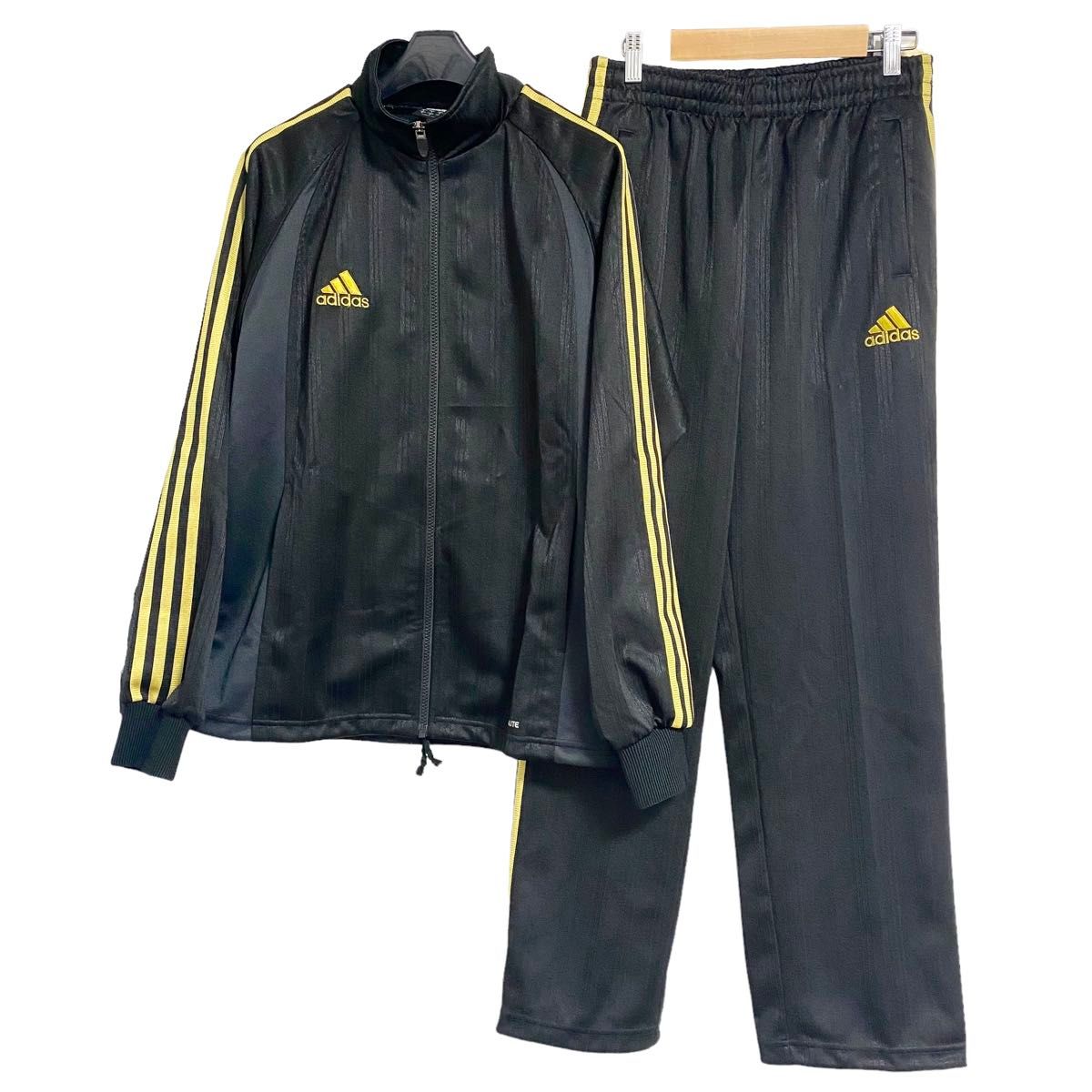 美品　adidasアディダス　トラックジャケットセットアップ　黒金　M ジャージ