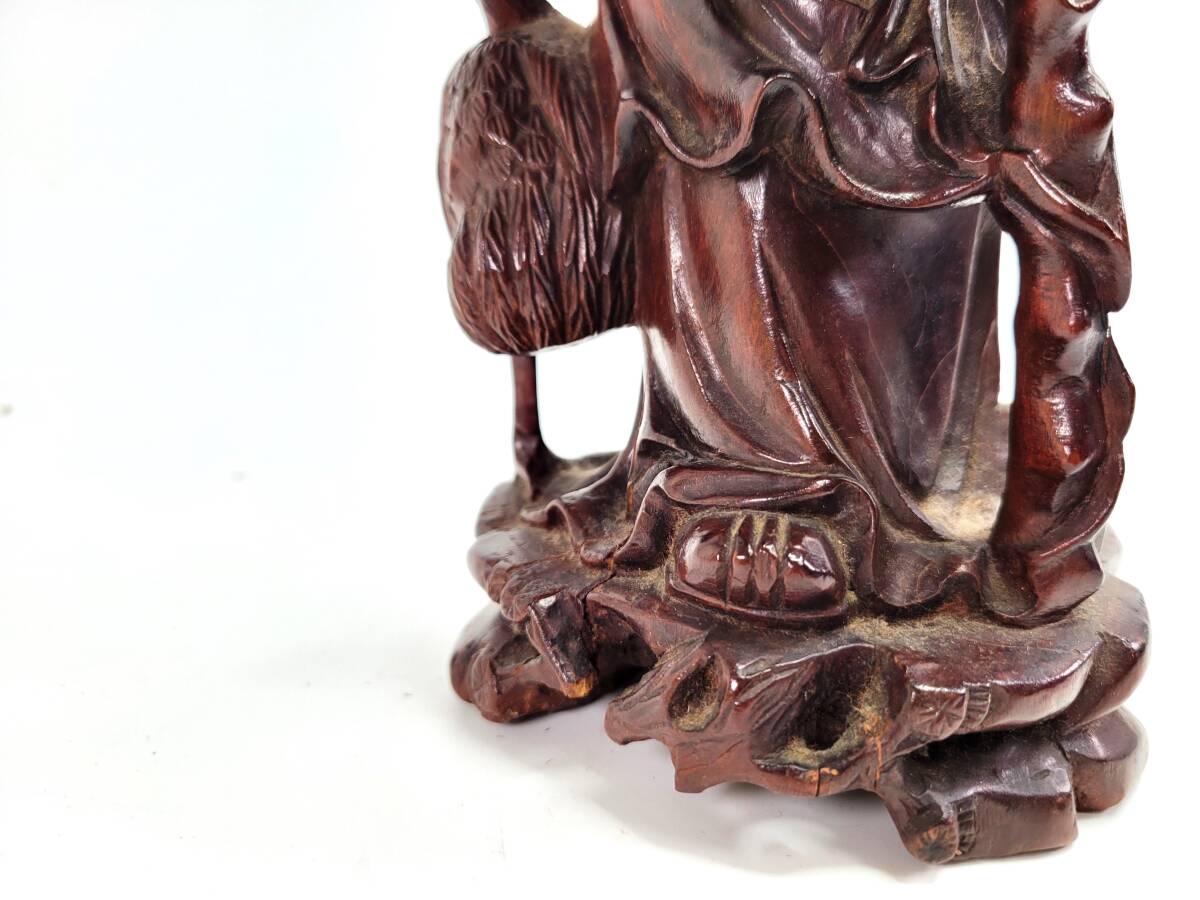 高い素材 中国古玩具唐木像 木彫り|Yahoo 【桃仙院鶴一刀彫】中国工芸品 木工、竹工芸