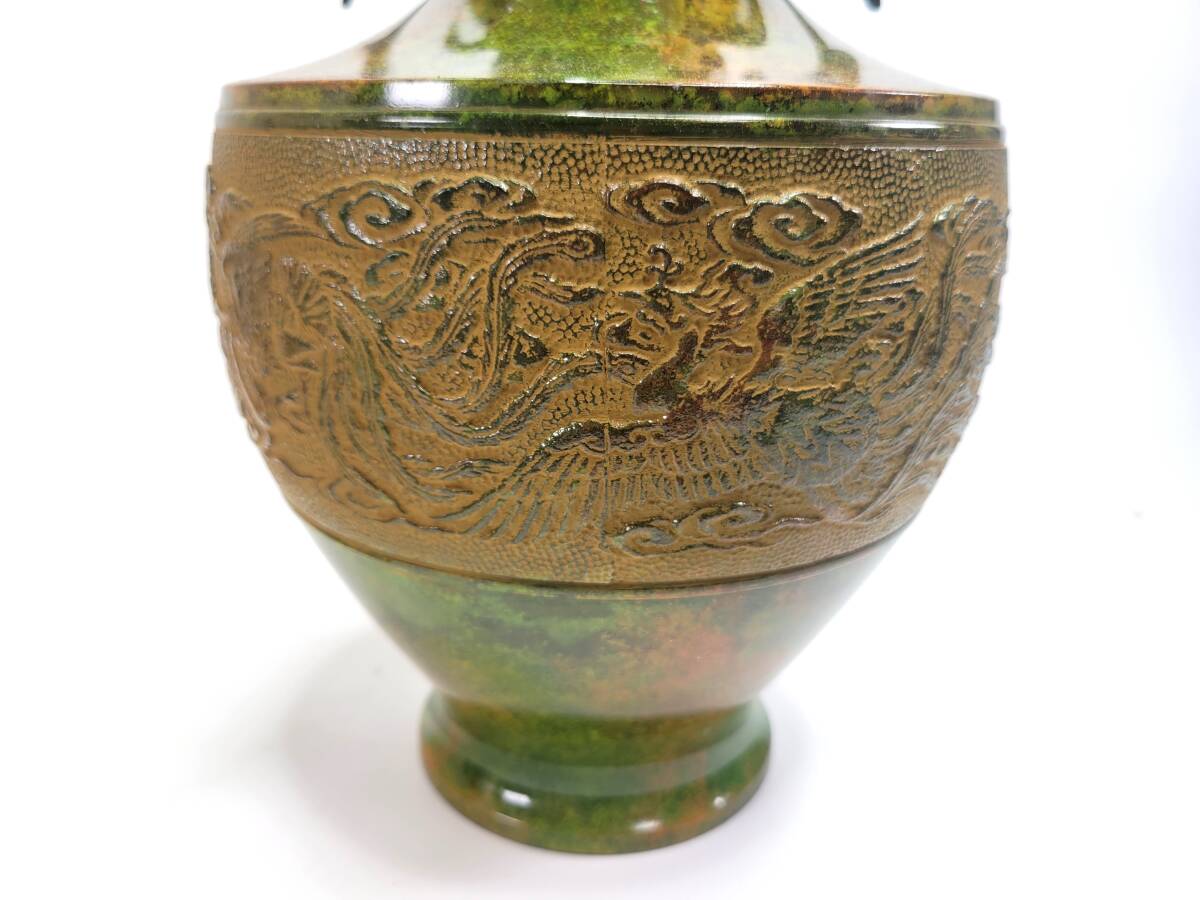 高岡銅器 鋳銅 花瓶 吉秀作 在銘 桐箱付き 花入れ|Yahoo!フリマ 高岡銅器 鋳銅 花瓶 吉秀作 在銘 桐箱付き 花入れ|Yahoo!フリマ