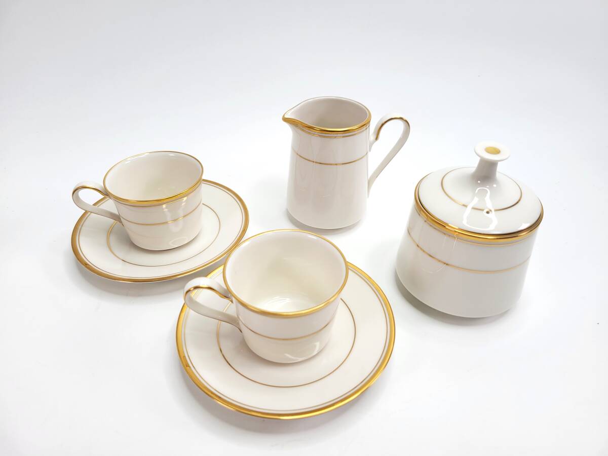 【送料無料・長期保管品・まとめ売り】ノリタケ Noritake アイボリーチャイナ カップ&ソーサー2客 クリーマー シュガーポット