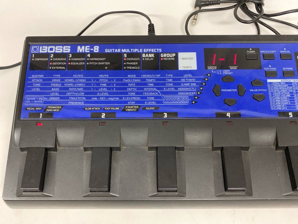 5/020【BOSS】 BOSS 　ME-8　 мульти  эффектор  　AC адаптер  включено 　 проверка включения произведена 