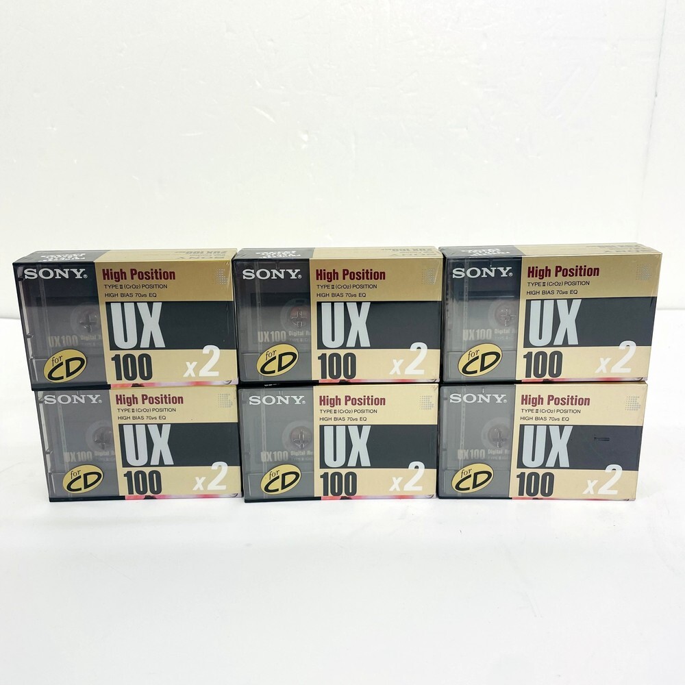【同梱可】【60】SONY ハイポジ 100分テープ UX100 12本未開封 デッドストック レアの画像1