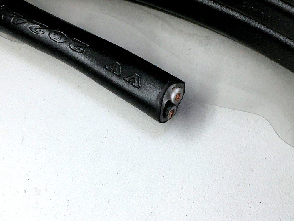 【同梱不可】【100】未使用品 カワイ電線 カラーVVF 600Vビニルシースケーブル 平形 2×1.6mm 黒/黒白 100m 1巻 2024年製の画像3