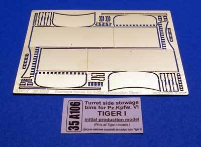 アベール35A106 1/35独・タイガーI型・初期型砲塔側面雑具箱パーツ Parts-001_画像2