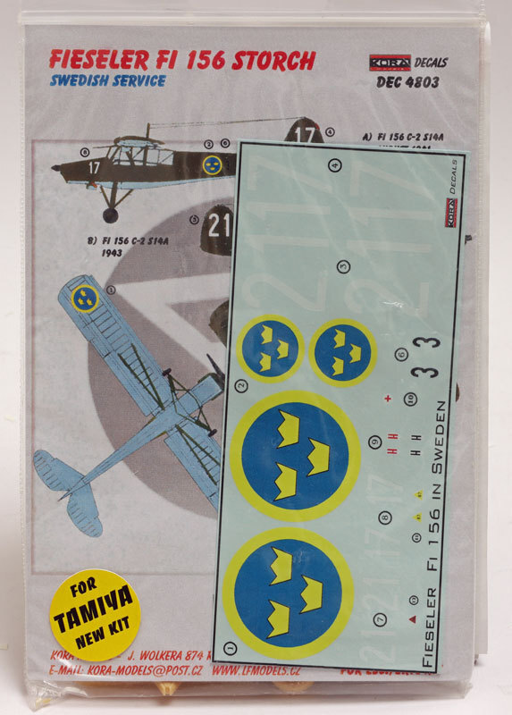 DEC4803 1/48フィーゼラーFI 156シュトルヒ スェーデン空軍 タミヤ用 Parts-003_画像1