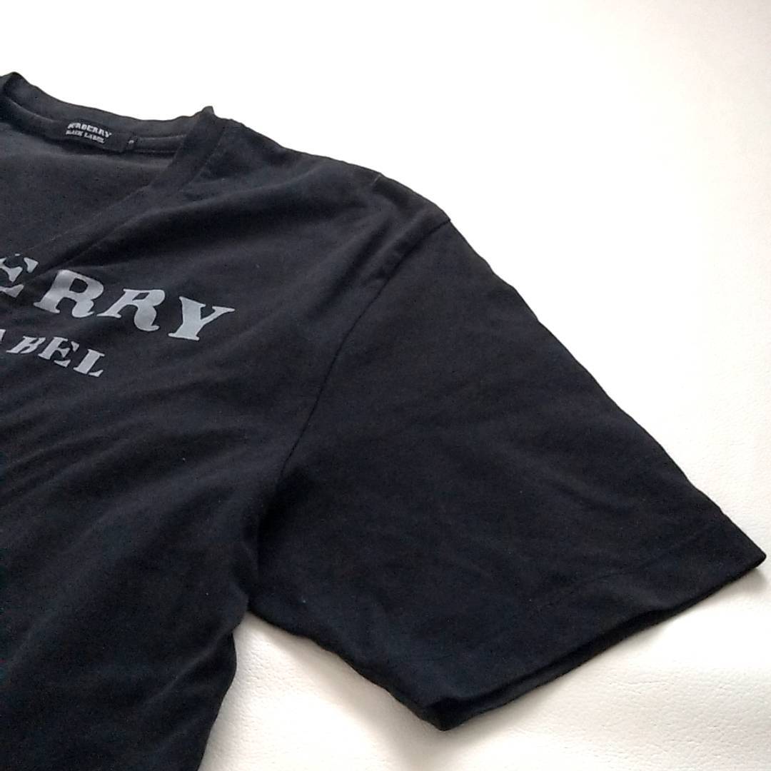 BURBERRY BLACK LABEL バーバリーブラックレーベル * 半袖Tシャツ　Vネック　サイズ3_画像4