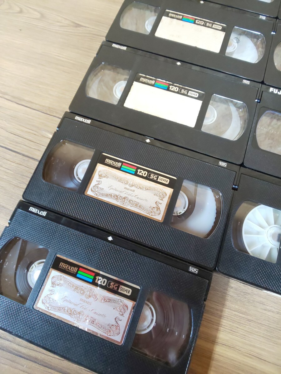 maxell/mak cell /FUJI/VHS видеолента / носитель записи /120 минут /60 минут /9 шт. комплект / совместно / использованный ./URE1212